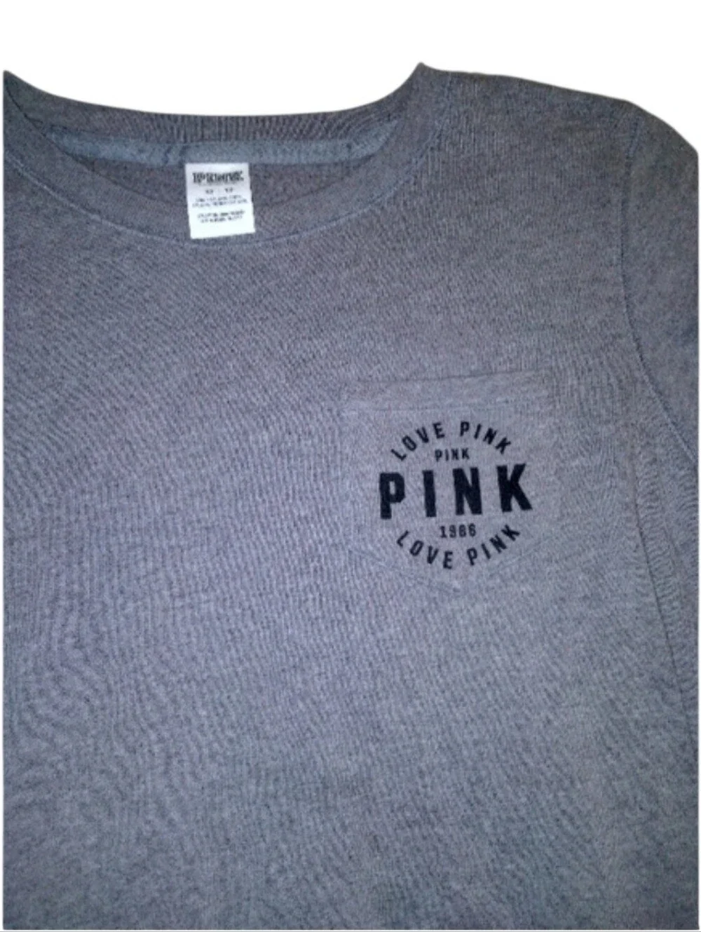 PINK VICTORIA'S SECRET CREW NECK SWEATER SIZE XS